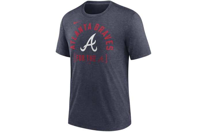 Nike Nike Atlanta Braves Swing Big T Shirt Men's Marine Blue