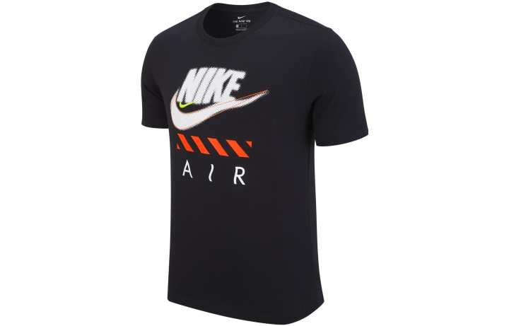 Nike Nike T Shirts Men's Black Crew Neck Moderate Straight Fit