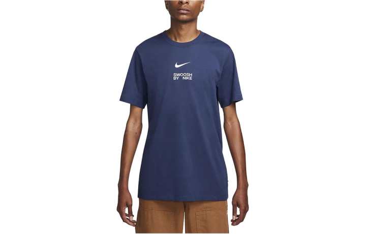 Nike Nike T Shirts Men's Navy Crew Neck Moderate Straight Fit