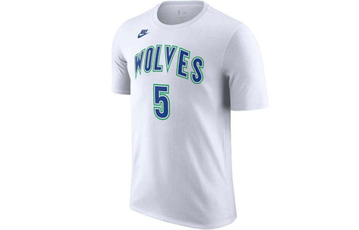 Nike Nike T Shirt 23 24 Season, Minnesota Timberwolves, Edwards Size 5 Men's White