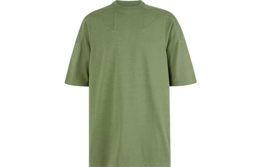 RICK OWENS T Shirts Men's Green Crew Neck Moderate Straight Fit