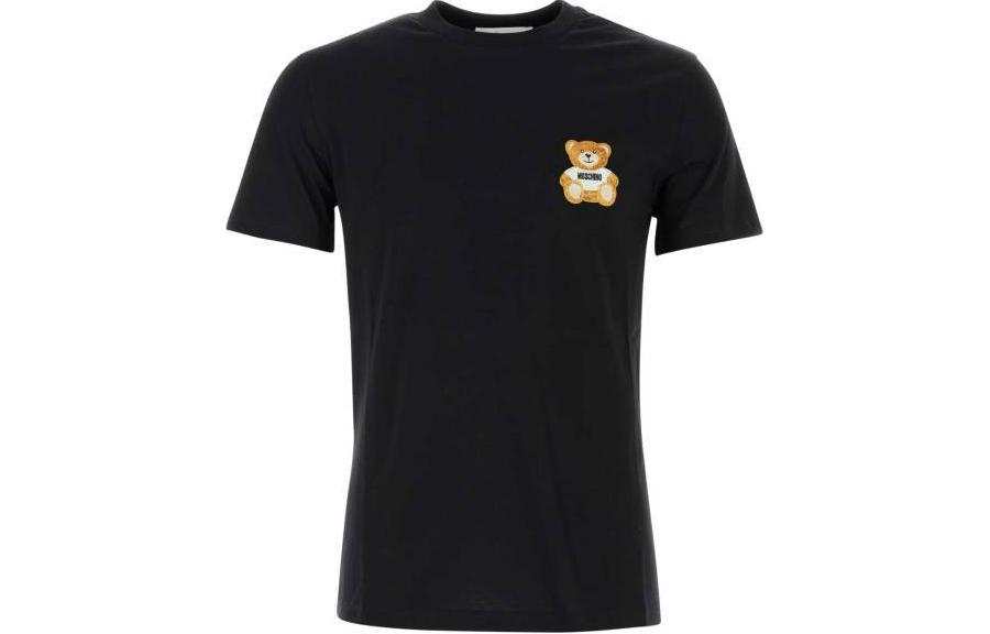 MOSCHINO Logo Embroidered Crewneck T Shirt