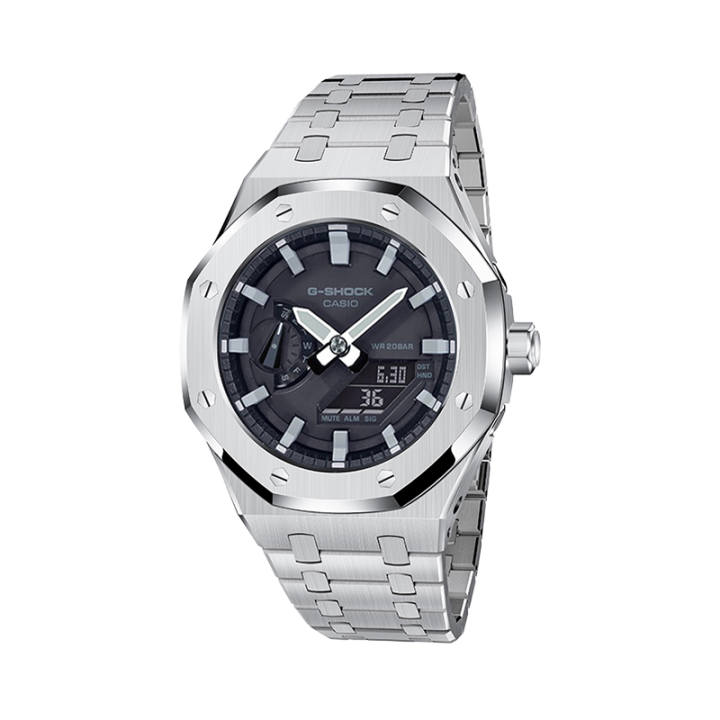 CASIO CASIO Custom Collection GA 2100 1A Upgrade Rural Oak Steel Band 200m Waterproof Electronic Movement Metal Strap