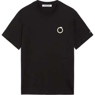 TRUSSARDI T Shirts Men's Black Crew Neck Moderate Straight Fit