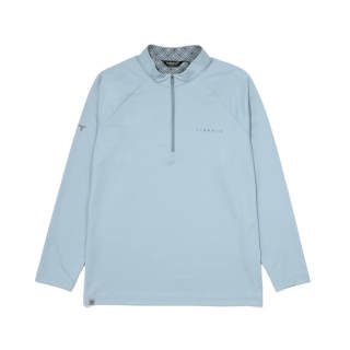 TREKSTA T Shirts Men's Sky Blue Half Turtleneck Moderate Straight Fit