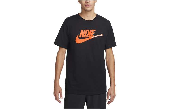 Nike Nike T Shirts Men's Black Crew Neck Moderate Straight Fit