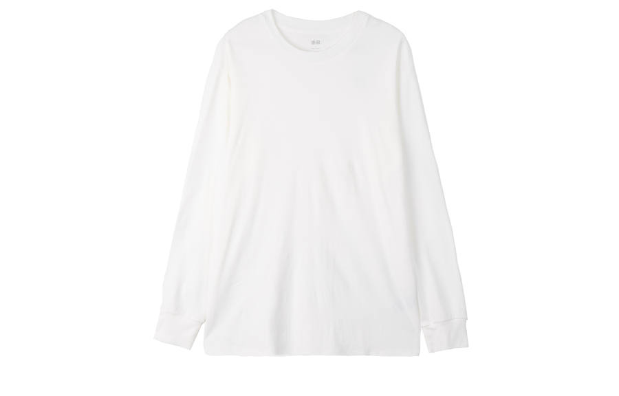 UNIQLO Drop Shoulder Sleeve T Shirt Men's White