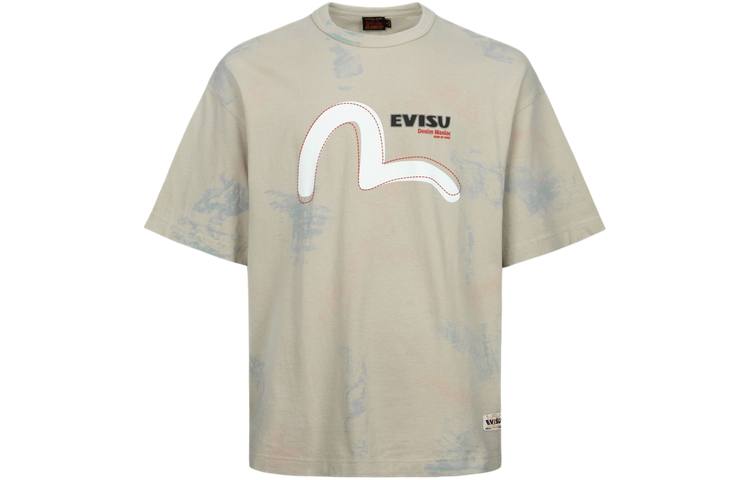 EVISU T Shirts Men's Multicolor Crew Neck Moderate Straight Fit