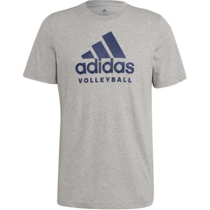 Adidas Adidas T Shirts Men's Gray Crew Neck Moderate Straight Fit