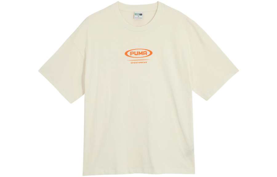 PUMA Drop Shoulder Sleeve T-Shirt Unisex White