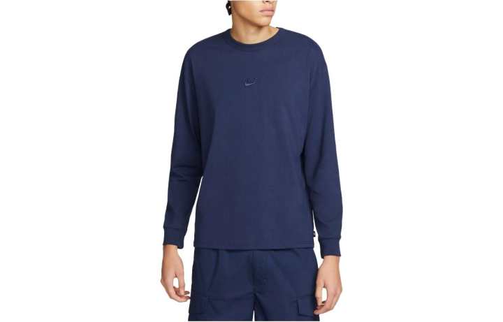 Nike Nike T Shirts Men's Dark Blue Crew Neck Moderate Straight Fit