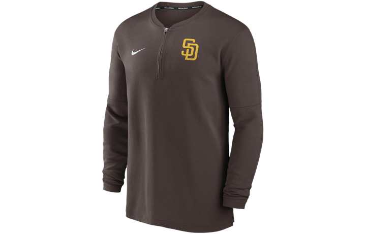 Nike Nike San Diego Padres Authentic Collection Game Time Men's Nike Dri FIT Mlb 1/2 Zip Long Sleeve Top