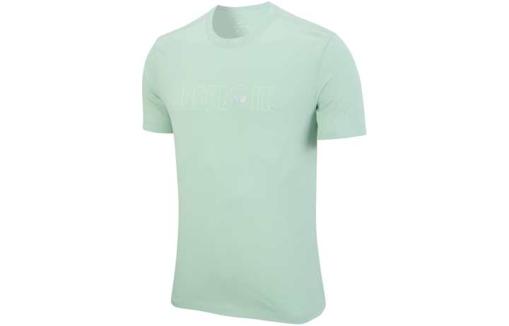 Nike Nike T Shirts Men's Green Crew Neck Moderate Straight Fit