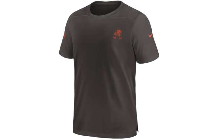 Nike Nike T Shirts Men's Brown Crew Neck Moderate Straight Fit