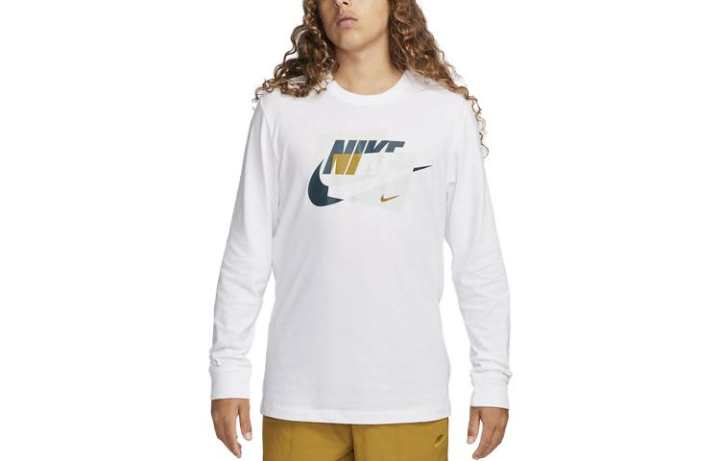 Nike Nike T Shirts Men's White Crew Neck Moderate Straight Fit