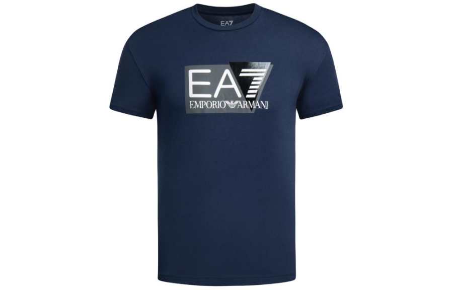 EMPORIO ARMANI EA7 SS24 T Shirt Men's Navy Blue