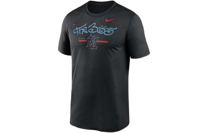 Nike Nike Dri FIT Local Legend Practice MLB Miami Marlins T Shirt Men's Black
