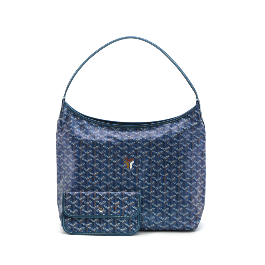 GOYARD Bohème Hobo Canvas With Calfskin Hobo Bag, Handbag, Shoulder Bag Women's Pearl Blue