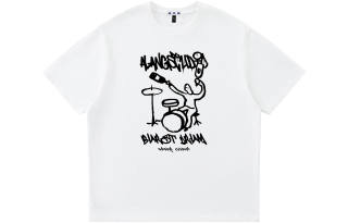 ALang Studio Loose Fit Casual Crew Neck Short Sleeved T Shirts Unisex