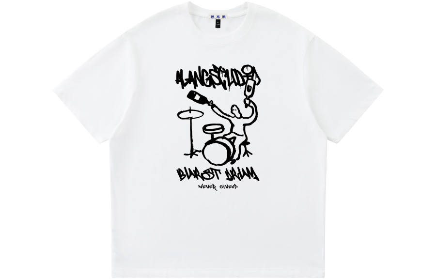 ALang Studio Loose Fit Casual Crew Neck Short Sleeved T Shirts Unisex