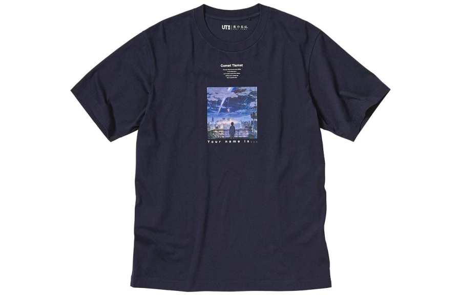 UNIQLO x XINHAICHENG,LIANMINGKUAN SS23 T Shirt Unisex Navy Blue