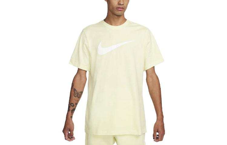 Nike Nike T Shirts Men's Bright Green Crew Neck Moderate Straight Fit