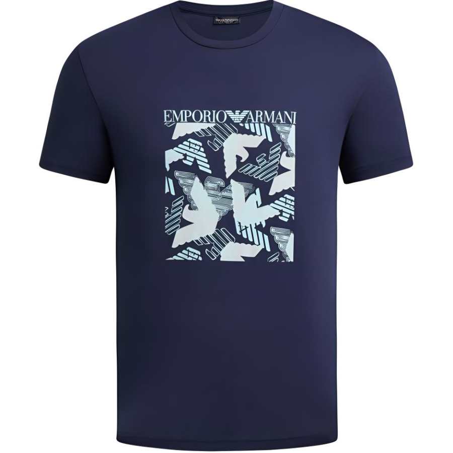 EMPORIO ARMANI SS24 T Shirt Men's Navy Blue