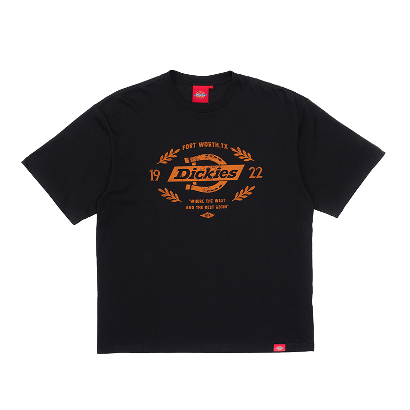 Dickies T Shirts Men's Black Crew Neck Moderate Other