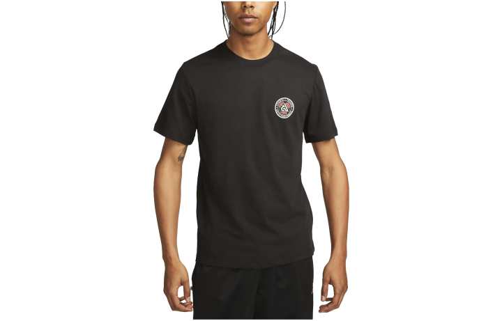Nike Nike T Shirts Men's Black Crew Neck Moderate Straight Fit