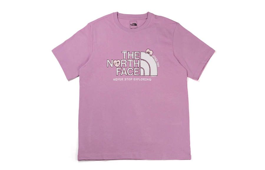 THE NORTH FACE Heart T Shirt Unisex Purple