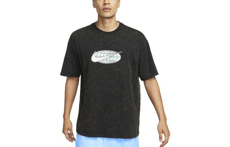 Nike Nike T Shirts Men's Black Crew Neck Moderate Straight Fit