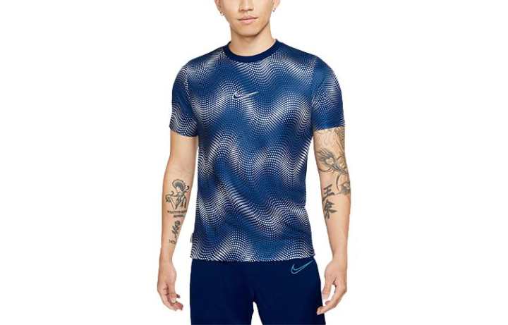 Nike Nike T Shirts Men's Blue Crew Neck Moderate Straight Fit