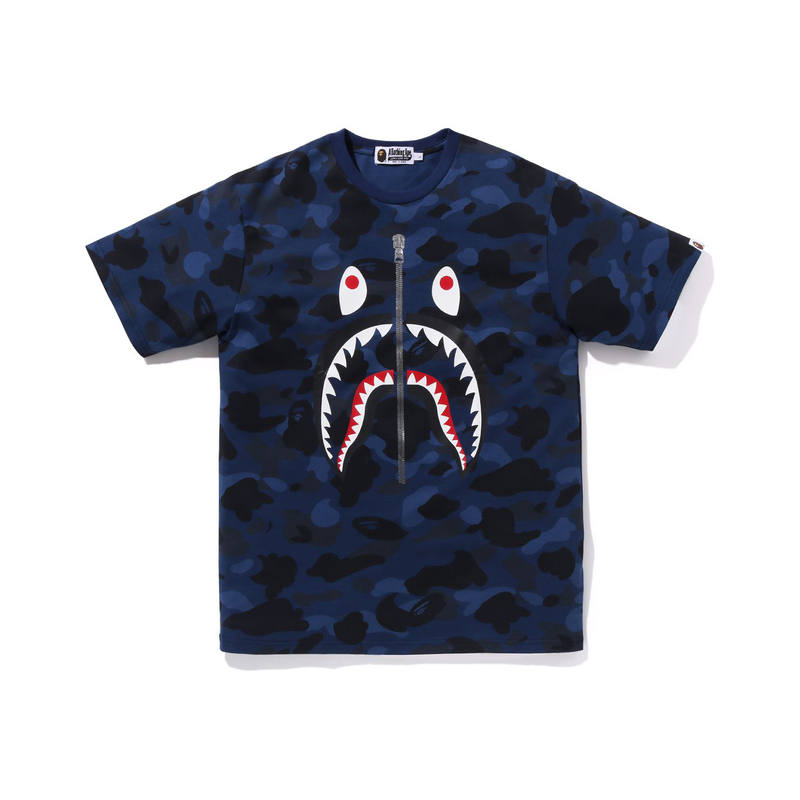 A BATHING APE Bape Color Camo Shark Polo