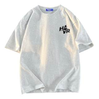 HAVR Casual Drop Shoulder Loose Fit Breathable Short Sleeved T Shirts Unisex