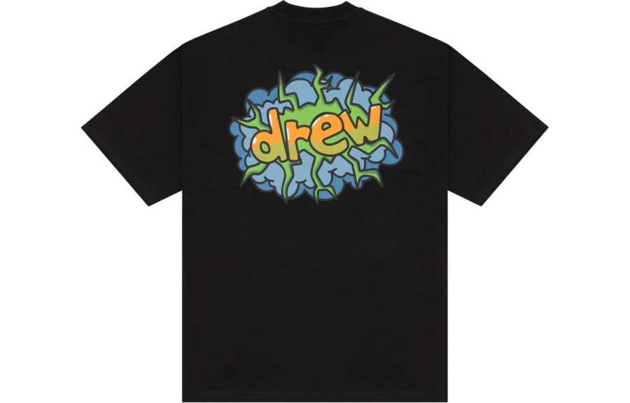 Drew house T Shirts Unisex Black Crew Neck Moderate Straight Fit