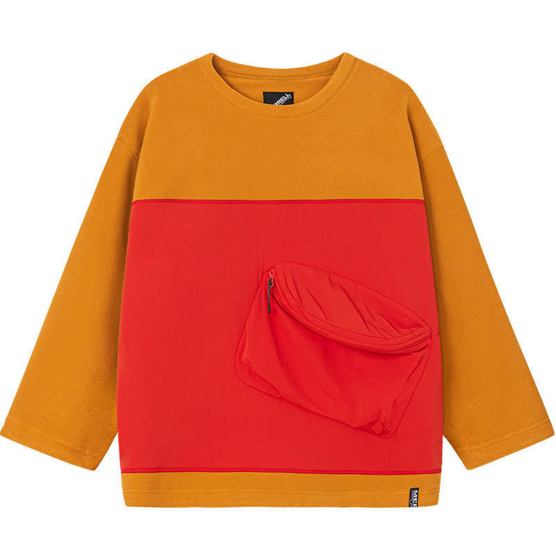 MERRELL T Shirts Unisex Khaki Orange Crew Neck Moderate Straight Fit