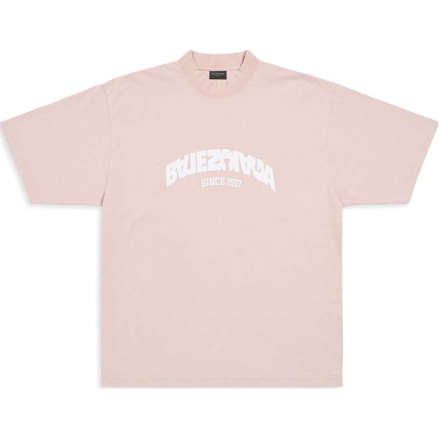 Balenciaga T Shirt Regular Fit Unisex Pink