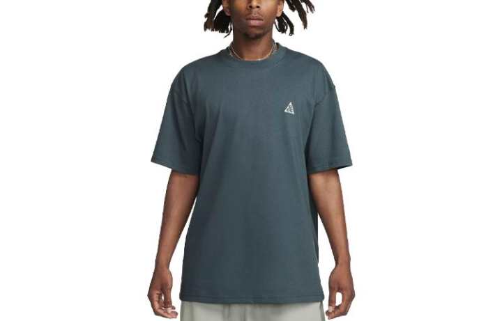 Nike Nike T Shirts Men's Peacock Green Crew Neck Moderate Straight Fit