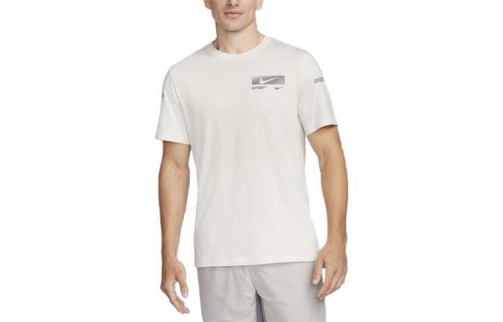 Nike Nike T Shirts Men's Light Gray Crew Neck Moderate Straight Fit