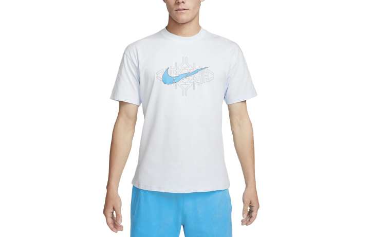 Nike Nike T Shirts Men's Blue Crew Neck Moderate Straight Fit