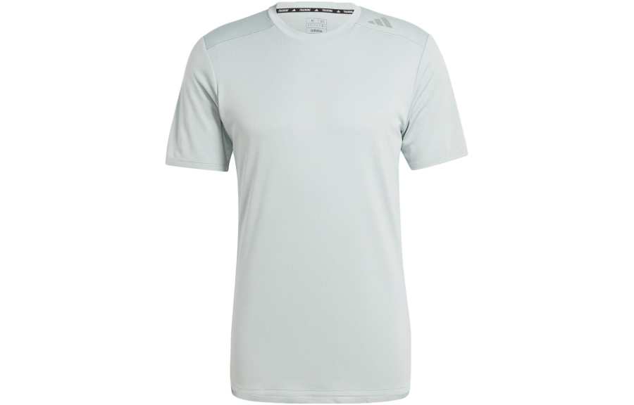 Adidas Adidas T Shirts Men's Gray Crew Neck Moderate Straight Fit