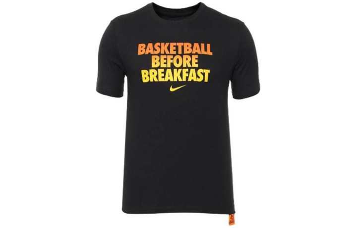 Nike Nike T Shirts Men's Black Crew Neck Moderate Straight Fit