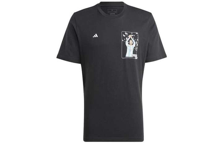 Adidas Adidas T Shirts Men's Black Crew Neck Moderate Straight Fit