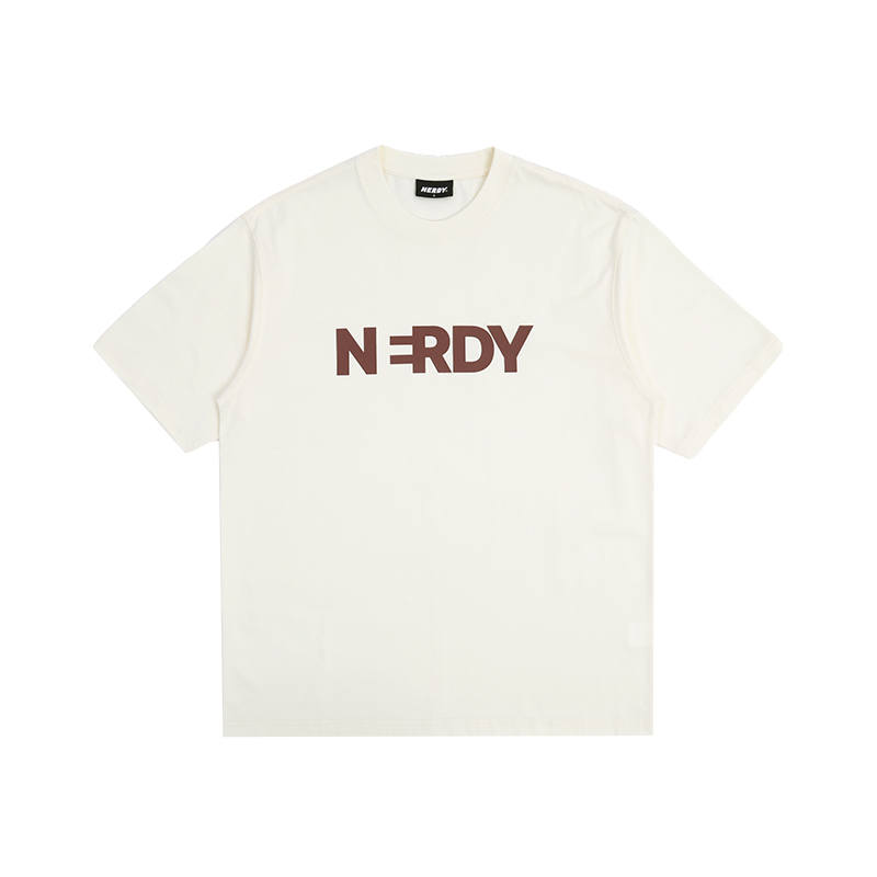 Nerdy T Shirts Unisex Ecru Crew Neck Moderate Straight Fit