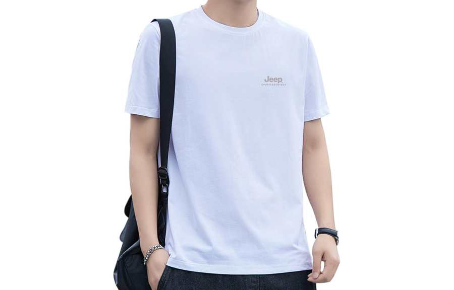 JEEP SPIRIT T Shirts Men's Crew Neck Moderate