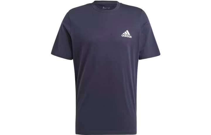 Adidas Adidas T Shirts Men's Ink Blue Crew Neck Moderate Straight Fit