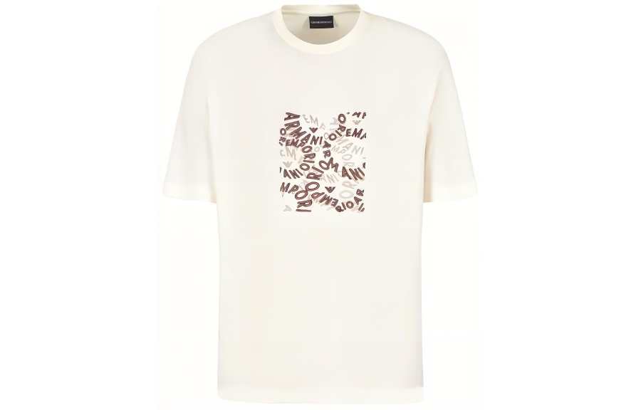 EMPORIO ARMANI T Shirt Unisex Ecru