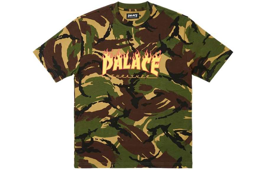 PALACE x Thrasher SS24 T Shirt Unisex Camouflage