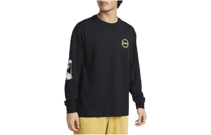Nike Nike T Shirts Men's Black Crew Neck Moderate Straight Fit