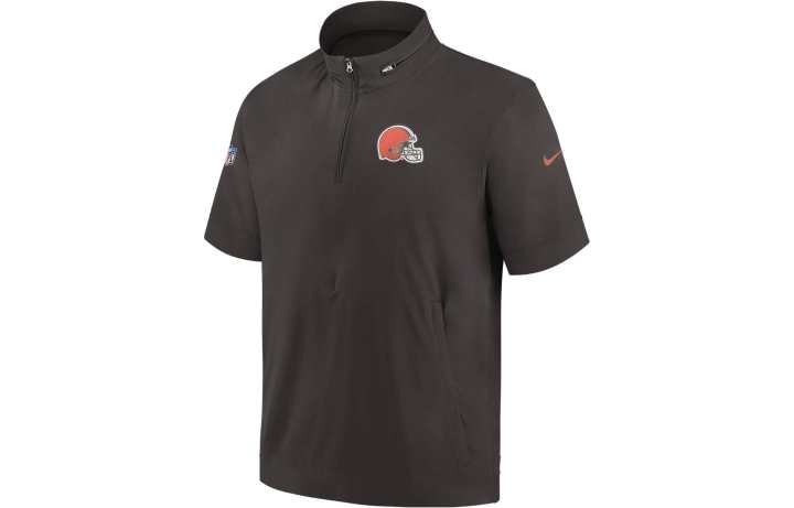 Nike Nike T Shirts Men's Brown Stand Collar Moderate Straight Fit